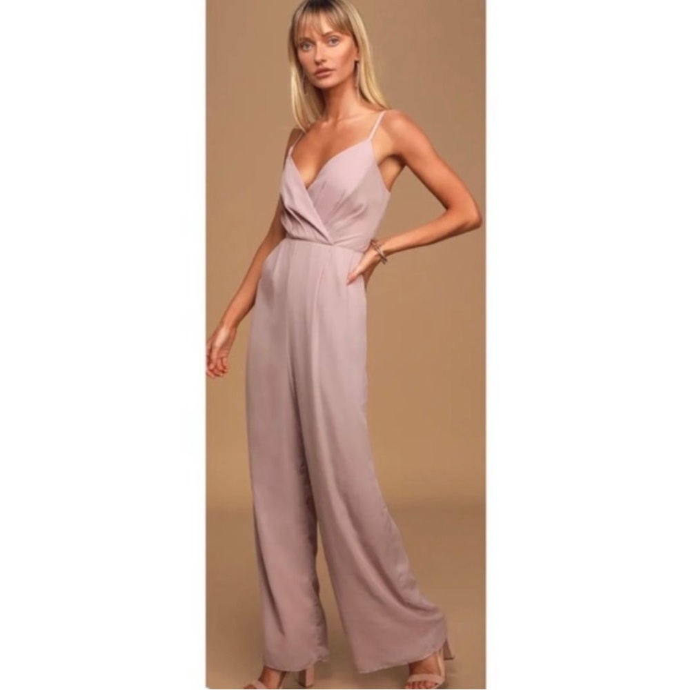 NWT Lulu's Call for me Gardenia Jumpsuit Size S